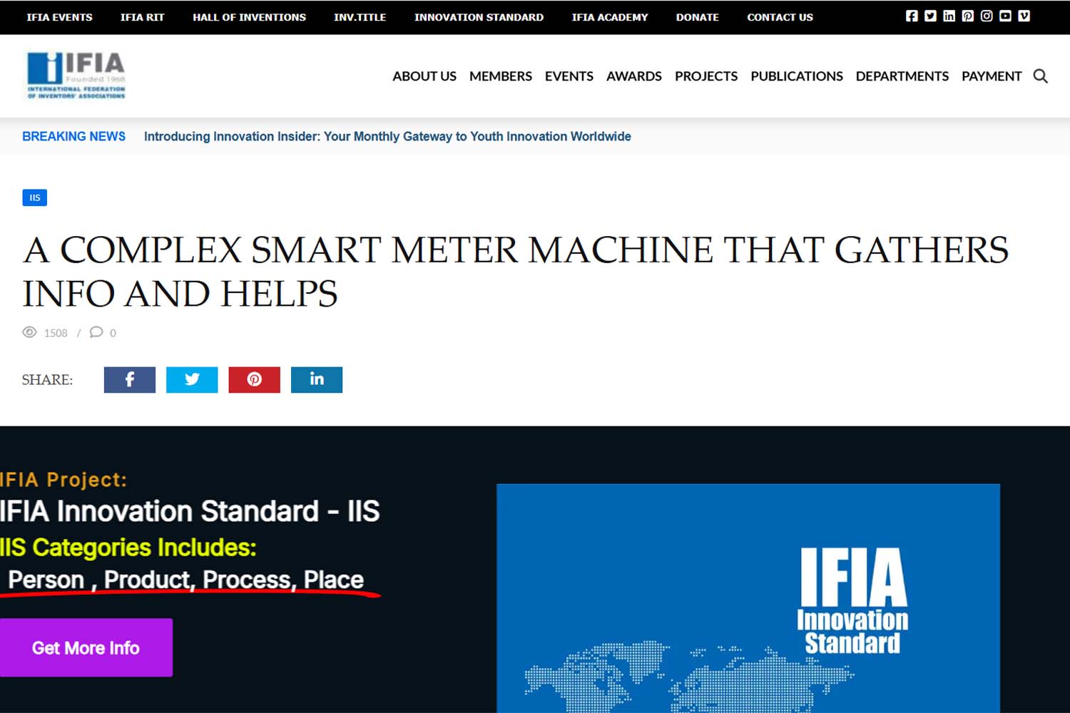 IFIA : A Complex Smart Meter Machine That Gathers Info And Helps